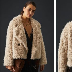 By Anthropologie Faux Fur Jacket